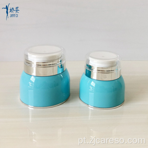 Frasco e frasco 100ml acrílico azul sem ar